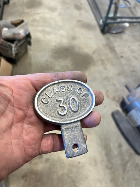 Class of 30 license plate topper