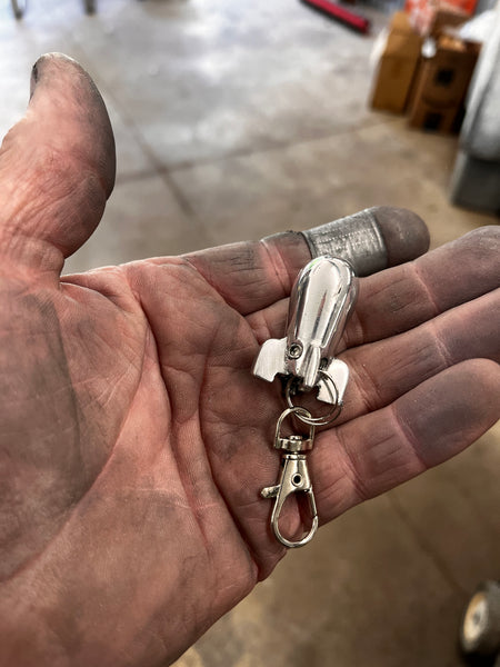 Polished Bomb knob-keychain