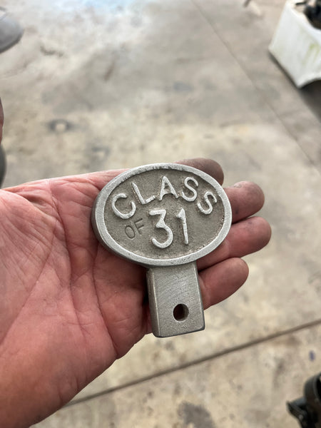 Class of 31 license plate topper