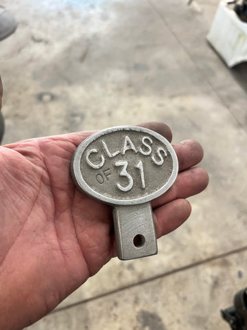 Class of 31 license plate topper
