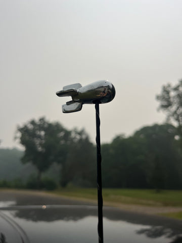 Polished Aluminum Bomb antenna topper