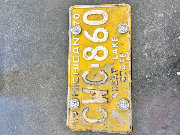 19 and 32 license plate button set