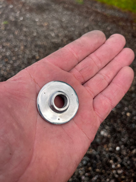 Polished round toggle switch bezel