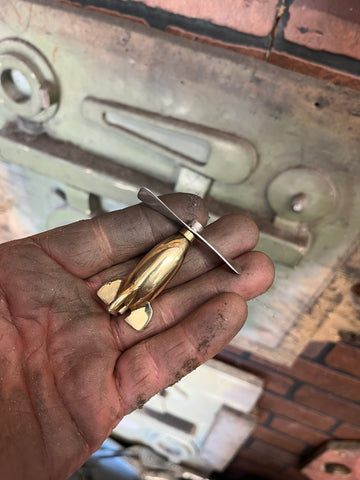 Brass Rocket antenna spinner