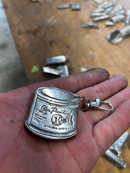 One shot paint can key chain